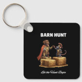Barn Hunt Lover cute warrior Rat and brown labrado キーホルダー (正面)