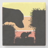 Barn Hunt Nose Work: Dog and Rat Scent Work ストーンコースター (正面)