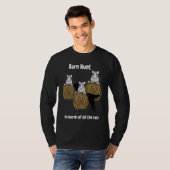 Barn Hunt  search of rats with Flat coated Retriev Tシャツ (正面フル)