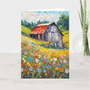 Barn In Wildflowers 考え's You カード