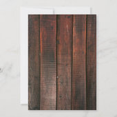 Barn Lace Rustic Wood String Light Country Wedding 招待状 (裏面)