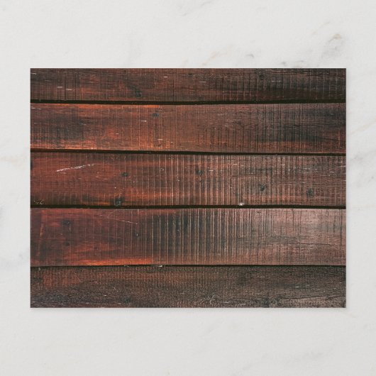 Barn Lace Rustic Wood String Lights Wedding 案内ポストカード (裏面)