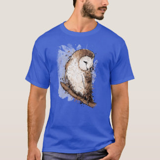 Barn Owl Autumn Ink retro retro Tシャツ