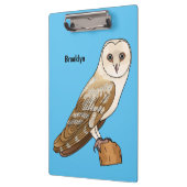 Barn owl bird cartoon illustration  クリップボード (左)