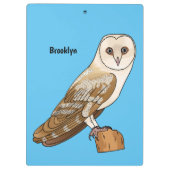 Barn owl bird cartoon illustration  クリップボード (裏面)
