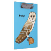 Barn owl bird cartoon illustration  クリップボード (右)