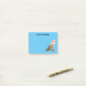 Barn owl bird cartoon illustration ポストイット (デスク上)