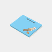 Barn owl bird cartoon illustration ポストイット (アングル)