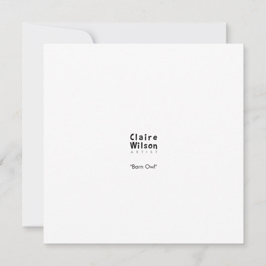 Barn Owl Card (裏面)