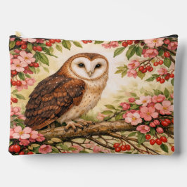 Barn Owl in Flower Tree Accessory Pouch アクセサリーポーチ