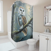 Barn Owl in the Forest シャワーカーテン (インサイチュ)