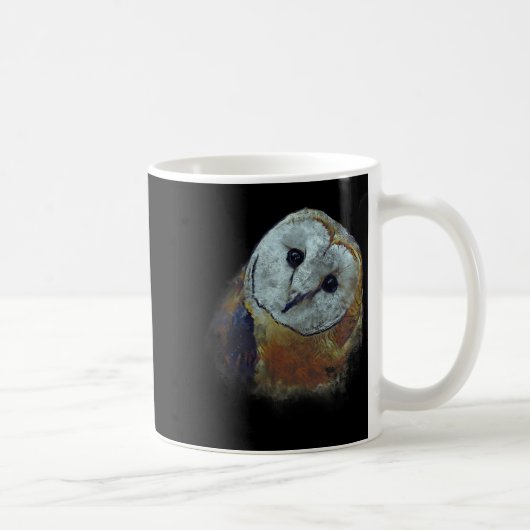 Barn Owl Painting Owl Art コーヒーマグカップ (右)
