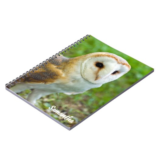 Barn Owl Spiral notebook ノートブック (左側)