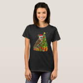 Barn Owl  Xmas Holiday Santa Barn Owl Christmas Tr Tシャツ (正面フル)