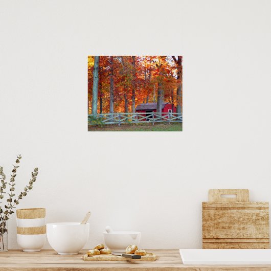 Barn Print ポスター (キッチン)