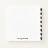 Barn Quilt Block Notebook in Pinks and Purples ノートブック (裏面)