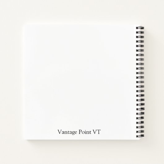 Barn Quilt Block Notebook in Pinks and Purples ノートブック (裏面)