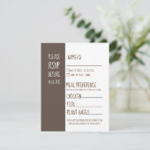 Barn RSVP素朴結婚式招待状応答カード 出欠カード (スタンド正面)