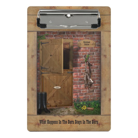 Barn / Stable Clipboard （カスタマイズ可能） ミニクリップボード (正面)