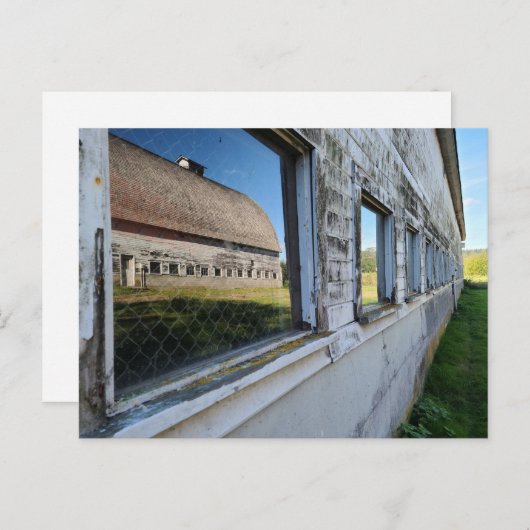 barn twin reflection ポストカード (正面/裏面)