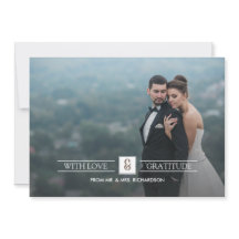 Barn Wood 結婚's Thank You Photo Card