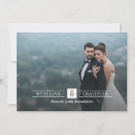 Barn Wood 結婚's Thank You Photo Card サンキューカード