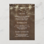 Barn Wood ans String Lightsの情結婚報 エンクロージャーカード (正面)