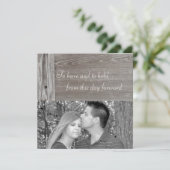 Barn wood wedding invitation 招待状 (スタンド正面)