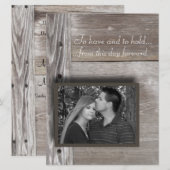 Barn wood wedding invitation 招待状 (正面/裏面)