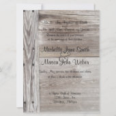 Barn wood wedding invitation 招待状 (裏面)