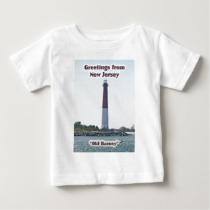 Barnegatの灯台NJ挨拶のベビーのワイシャツLBI ベビーTシャツ