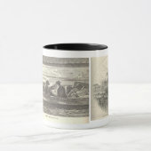 Barnegat湾NJのヴィンテージの航海および海場面 マグカップ (中央)
