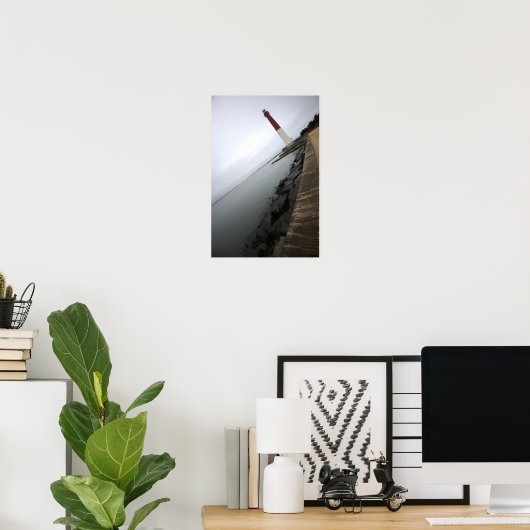 Barnegat Light Lighthouse Photo Poster ポスター (ホームオフィス)