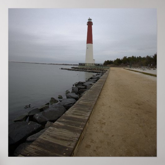 Barnegat Light Lighthouse Photo Poster ポスター (正面)