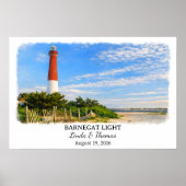 Barnegat Light New Jersey Poster, Watercolor ポスター (正面)