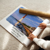 Barnegat Light New Jersey Poster, Watercolor ポスター