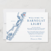 Barnegat Light NJ Navy Wedding Welcome Itinerary サンキューカード (正面)