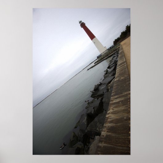 Barnegate Light Lighthouse Photo Poster ポスター (正面)