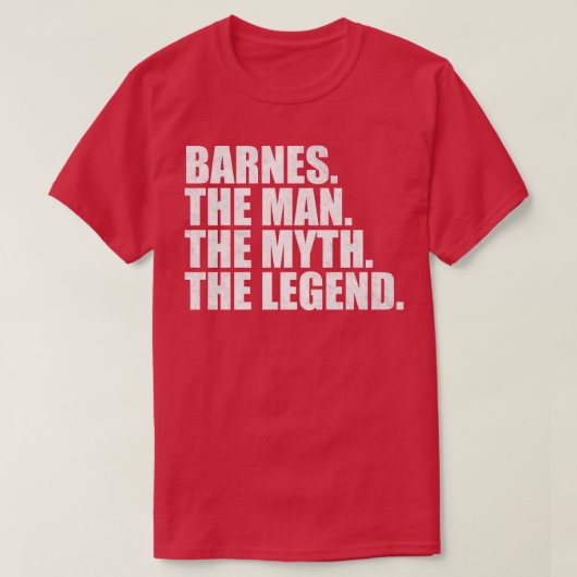 BarnesBarnesファミリー名Barnes姓Barnes S Tシャツ (デザイン正面)