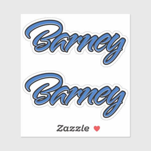 Barney Name blue Aufkleber Sticker Stickerset シール (シート)