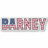 Barney Name Vorname USA Sticker Stickerset シール (正面)