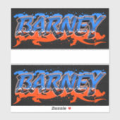 Barney Vorname Name Graffiti Aufkleber Sticker シール (シート)
