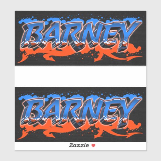 Barney Vorname Name Graffiti Aufkleber Sticker シール (シート)