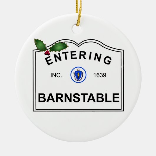 Barnstable MA セラミックオーナメント (正面)