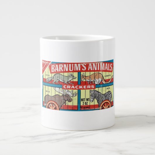 Barnumの動物のクラッカーのぼろぼろのシックなジャンボマグ! ジャンボコーヒーマグカップ (正面)