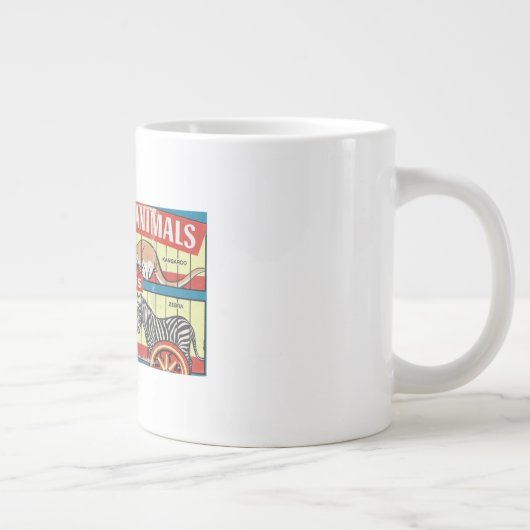 Barnumの動物のクラッカーのぼろぼろのシックなジャンボマグ! ジャンボコーヒーマグカップ (右)