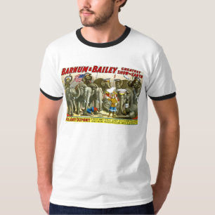 Barnum及びベイリー象ポスター広告 Tシャツ