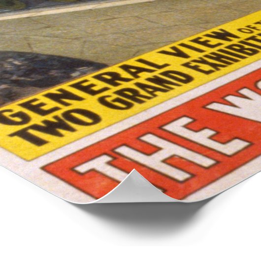 Barnum & Baileyサーカスのテントと電車のポスター ポスター (角)