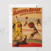 Barnum & Bailey – 素晴らしいサッカードッグ ポストカード (正面/裏面)