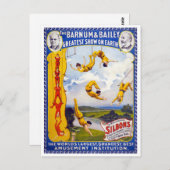 Barnum & Bailey 1896ヴィンテージのポスターを復元 ポストカード (正面/裏面)